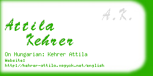 attila kehrer business card